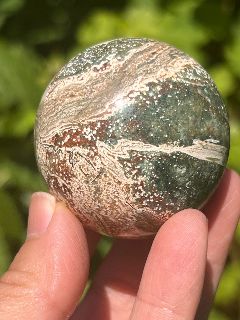 Ocean (14) jasper sphere | crystal